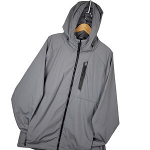 Champion Mens 3 In 1 Systems Jacket XL Hooded Waterproof Gray Black Outdoors EUC